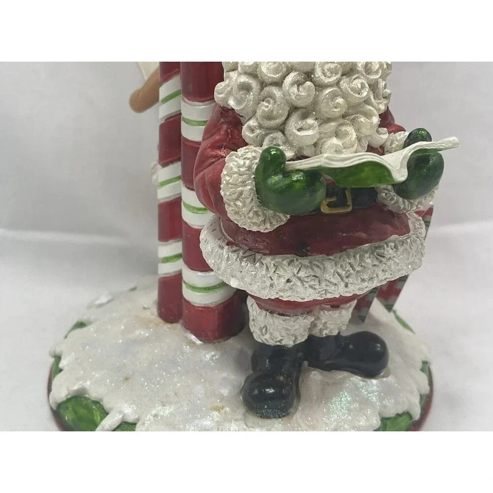 Radko Letters to Santa Candy Cane Votive Ceramic Box